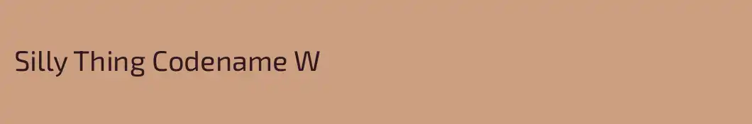Silly Thing Codename W